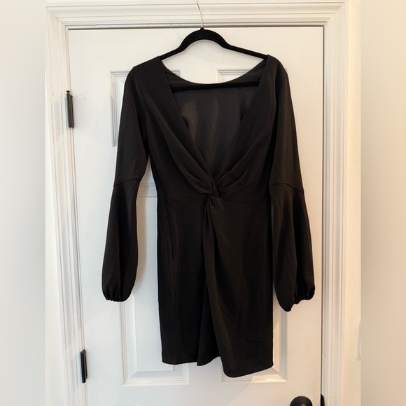Dress the Population Mackenzie Back Twist Mini Dress Little Black Dress Small - Picture 6 of 11